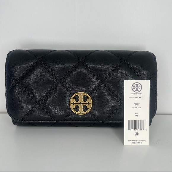 NWT Tory Burch Black Willa wallet on Chain - Picture 10 of 13